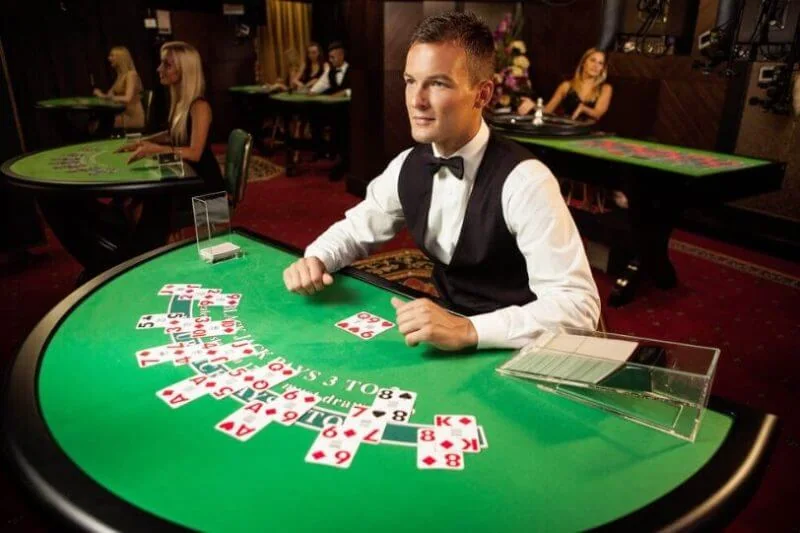 Tampilan suasana meja kasino live SPIN89