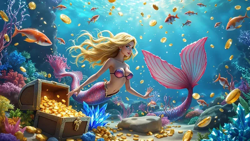 Tampilan permainan tembak ikan bertema bawah laut di SPIN89