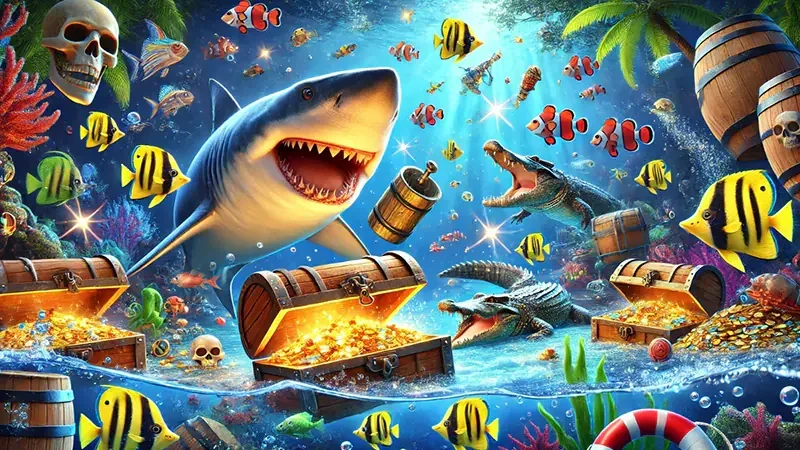 Visual dunia bawah laut untuk kategori tembak ikan SPIN89